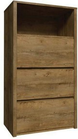 Comoda MONTANA KS3, stejar lefkas inchis, PAL melaminat, 50x46x103 cm