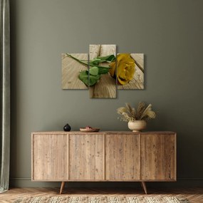 Tablou - Vintage trandafiri galbeni (90x60 cm)
