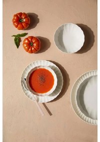 Set de masă, 18 piese, alb, din porțelan