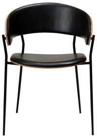 Scaun de sufragerie negru/în culoare naturală închisă cu cotiere Crib – DAN-FORM Denmark