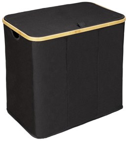 Coș de rufe, bambus, 57 x 50 x 37, Trio Ecori, WENKO