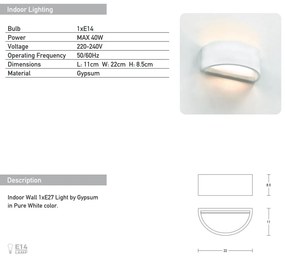 Aplica de perete cu lumina ambientala Aviel L-22cm