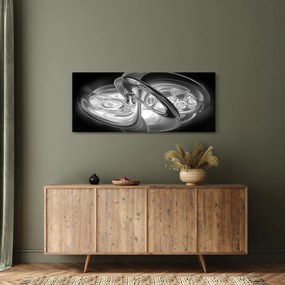 Tablou cu abstracțiune modernă în gri (120x50 cm)