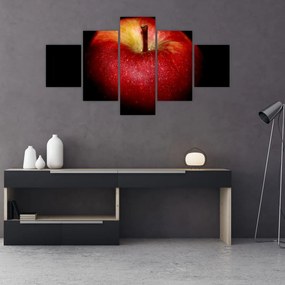 Tablou cu măr pe fundal negru (125x70 cm), în 40 de alte dimensiuni noi