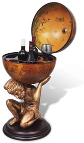 Bar tip glob, suport sticle de vin cu aspect Atlas 42x42x85 cm