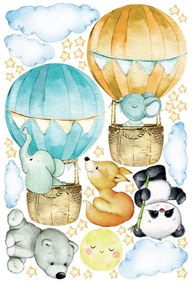 Autocolante de perete pentru camera copiilor Ambiance Balloons and Stars