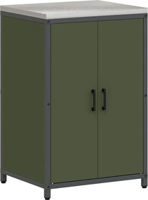 vidaXL Depozitare pentru bucătărie Verde măsliniu 60 x 50 x 92 cm Oțel