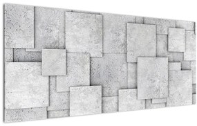Tablou - Abstracție cu faianță de beton (120x50 cm)