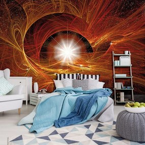 Fototapet - Abstract auriu Supernova (254x184 cm)