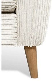 Colțar alb cu tapițerie din catifea reiată (cu colț pe partea stângă ) Paris – Scandic