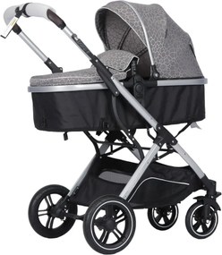 Carucior nou nascuti 2 in 1 NOVOKIDS™ H3100 series, Cu geanta bebe, Cadru Aluminiu, Amortizoare, Roti din cauciuc plin AVE, Landou, Spatar reglabil 3