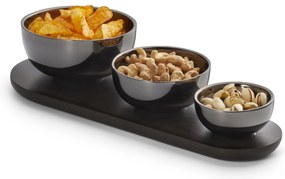 Trio boluri cu tavă din lemn - Philippi