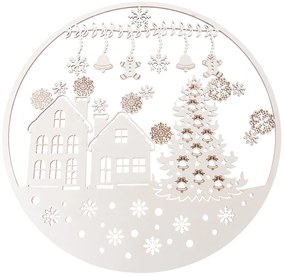 Decorațiune de Crăciun din lemn pentru perete Turte dulci, 37 cm