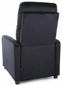 Scaun reclinabil Lennox Velvet, negru