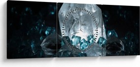 Tablou cu cristal (cu ceas) (90x30 cm)