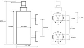 Dozator de săpun SAPHO XR102 X-Round 550 ml,crom