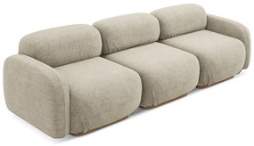 Canapea modulară bej cu tapițerie din țesătură bouclé 270 cm Ailani – Makamii