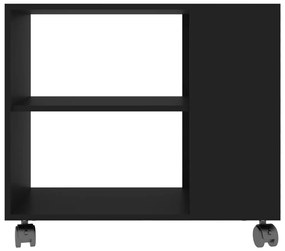 Masa laterala, negru, 70x35x55 cm, lemn compozit 1, Negru