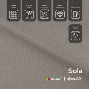 Colțar maro deschis extensibil/cu spațiu de depozitare cu tapițerie din catifea (cu colț pe partea dreaptă/în formă de ”L”) Barea – ELTAP