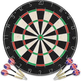 vidaXL Placă de darts profesională cu 6 săgeți, sisal