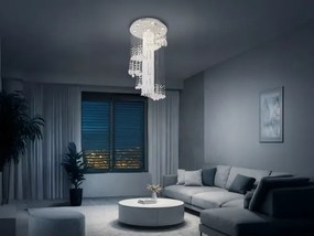 Plafonieră LED cu cristale NAURU LED/24W/230V Ø 45 cm crom lucios + telecomandă