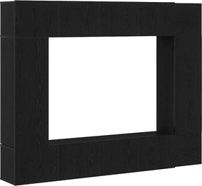 vidaXL Set comodă TV Pe perete Stejar Negru Lemn compozit