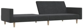 Canapea extensibila cu 2 locuri, gri inchis, textil Morke gra, Fara suport de picioare