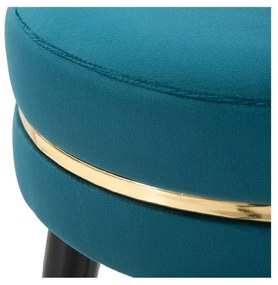 Scaun de bar turcoaz tapițat (înălțime șezut 74 cm) Paris – Mauro Ferretti