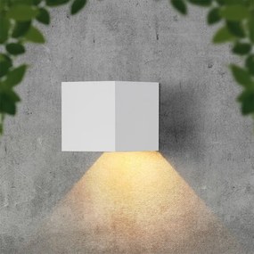 Lampă LED solară de perete cu senzor, 9W/5V, IP65, 2600 mAh, albă