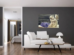 Tablou - Înger cu floare (90x60 cm)