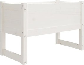 vidaXL Jardinieră, alb, 78x40x52 cm, lemn masiv de pin
