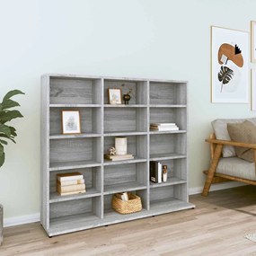 vidaXL Dulap CD-uri, sonoma gri, 100x23x89,5 cm, lemn prelucrat