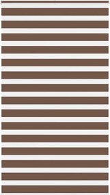 vidaXL Jaluzea tip zebra maro lățime țesătură 130,9 cm poliester