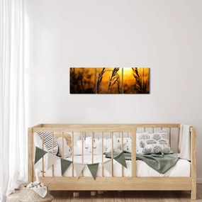 Tablou - Apus de soare (cu ceas) (90x30 cm)