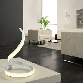 Veioza LED design modern minimalist NUR argintie crom