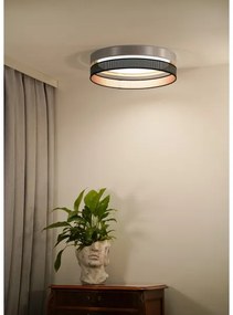 Duolla-Plafonieră LED ROLLER DUO SH. LED/24W/230V d. 45 cm argintiu/negru