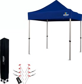 Stand de vânzare pliabil din aluminiu fără pereți | BRIMO Exclusive Alu 2x2 m - fără pereți - Albastru