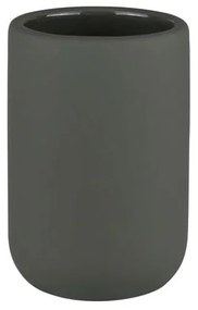 Suport pentru periuța de dinți verde închis din ceramică Lotus Play – Mette Ditmer Denmark