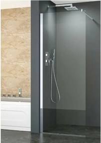 Paravan de dus tip Walk-In Inter Ceramic crom 80x200 cm sticla transparenta