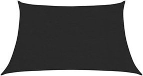 vidaXL Pânză parasolar, negru, 3/4x2 m, HDPE, 160 g/m²