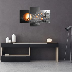Tabloul bilelor portocalii abstarcte (90x60 cm)