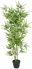 vidaXL Bambus artificial cu ghiveci 120 cm, verde