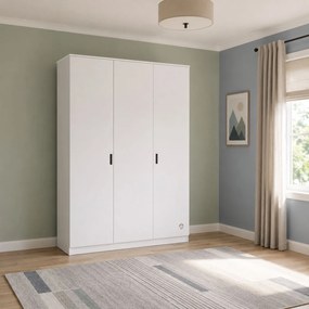 Dulap cu 3 usi  Colectia White, 137x53x197 cm