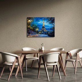 Tablou - Pictură în ulei a Turnului Eiffel (70x50 cm)