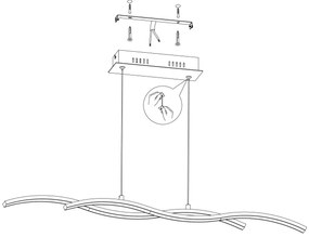 Eglo 96103 - LED Lustra LASANA 2 2xLED/9W/230V