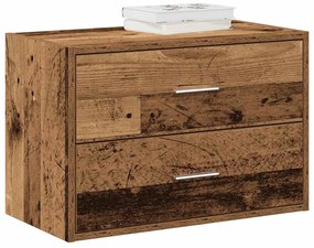 vidaXL Dulap cu 2 sertare Lemn vechi 60x31x40 cm Lemn prelucrat