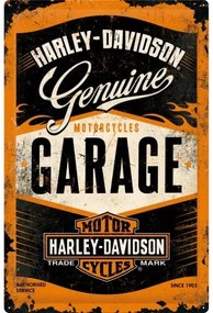 Placă metalică Harley Davidson - Garage (40x60), ( x  cm)