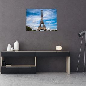 Tablou pe sticlă - Turnul Eiffel (70x50 cm)