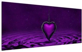 Tablou ci inima violetă (120x50 cm), în 40 de alte dimensiuni noi