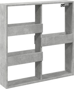 vidaXL Dulap de perete, gri beton, 80x15x80 cm, lemn prelucrat